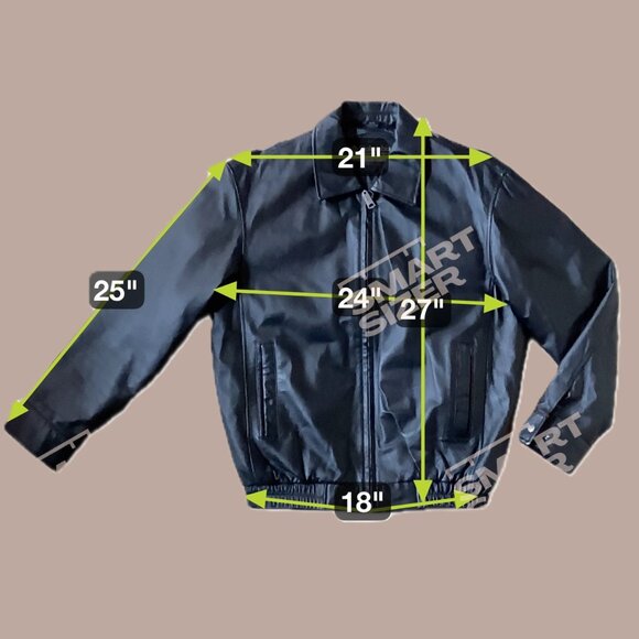 Vintage Columbia Jacket, Black Leather, Mens Medium, w/ Custom Embroidery, Eagle - Picture 9 of 12